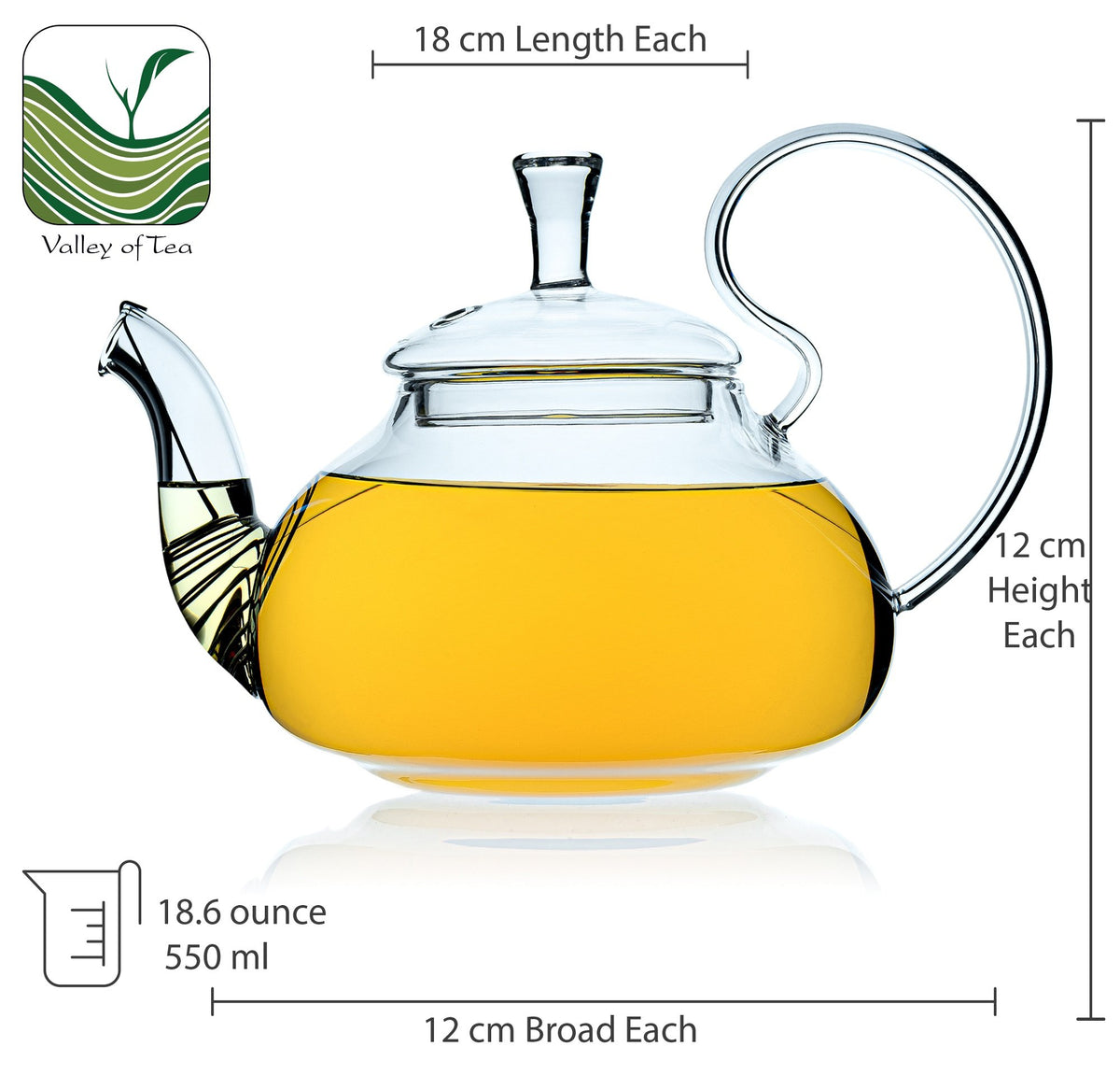 Teapot Glass 1000g
