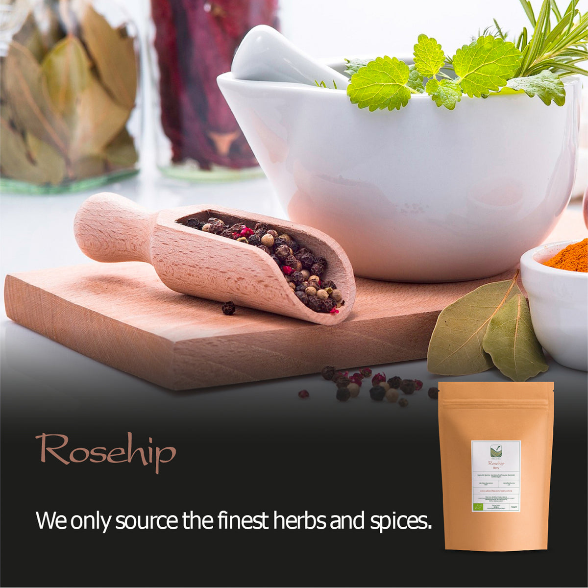 Rosehip Fruit Whole Organic Quality 100g